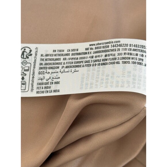 Abercrombie & Fitch Women's Vegan Leather Moto ShortJacket Light Tan Nubuck Sz S - Picture 13 of 16